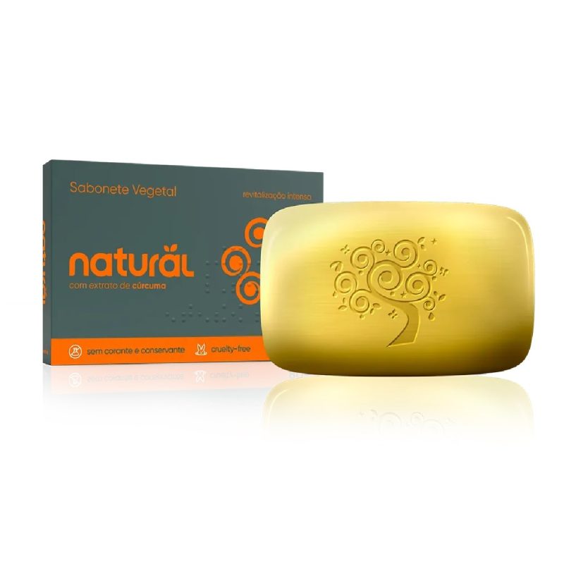 Sabonete Natural com Extrato de Cúrcuma 80gr